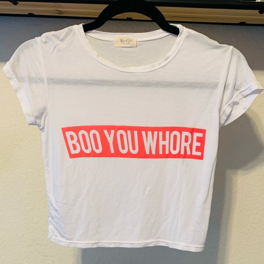 Brandy Melville "Boo You Wh*re" Graphic Top